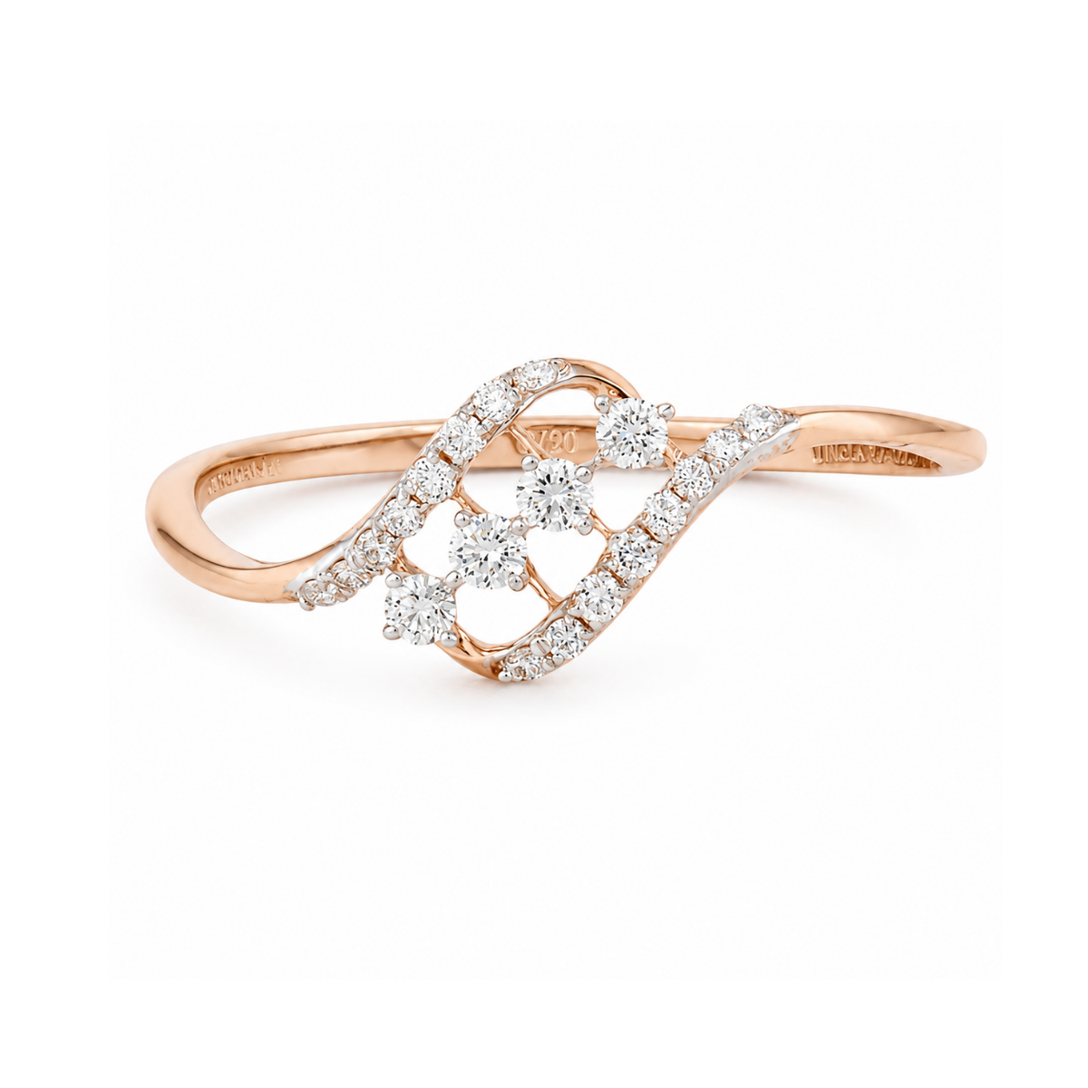 Aira Wave 18KT Gold Diamond Ring