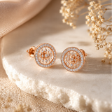 Allure Lines 18KT Gold Diamond Stud Earrings