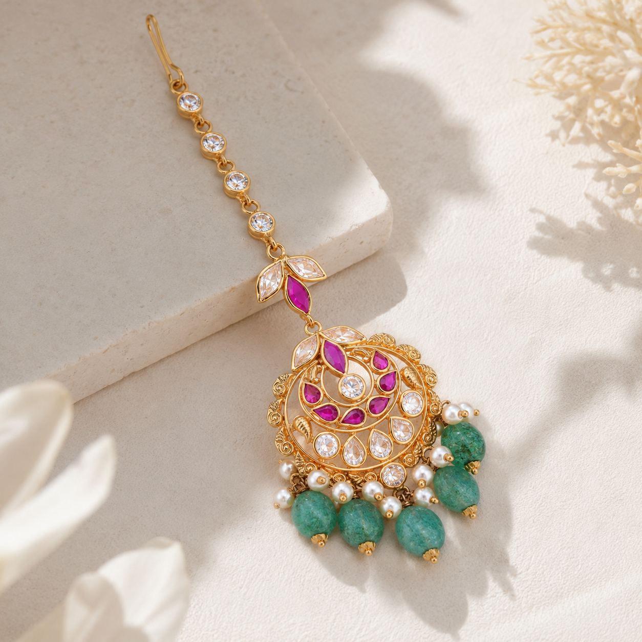 Ambika 22KT Gold Maang Tikka