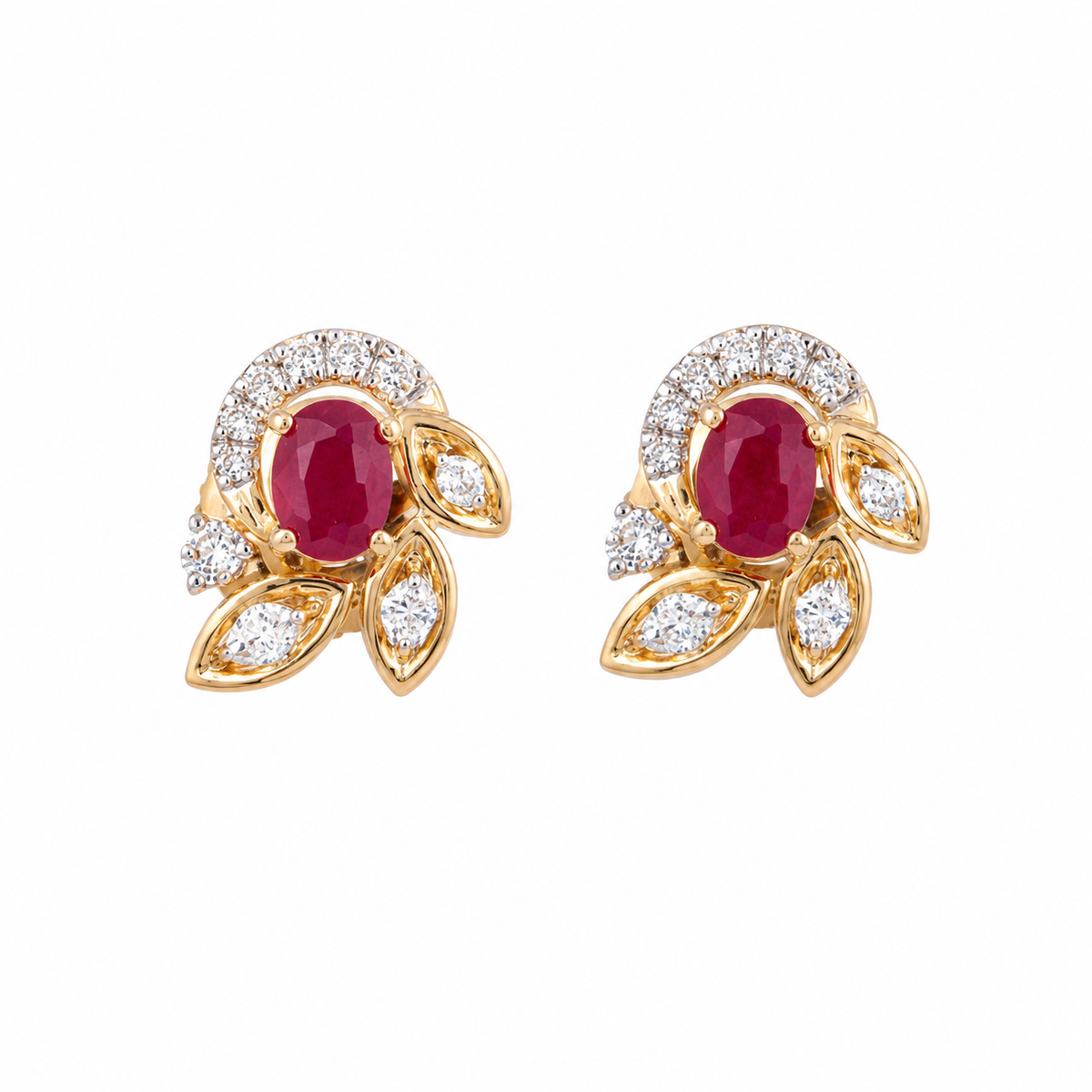 Anaya 14KT Gold Diamond Stud Earrings