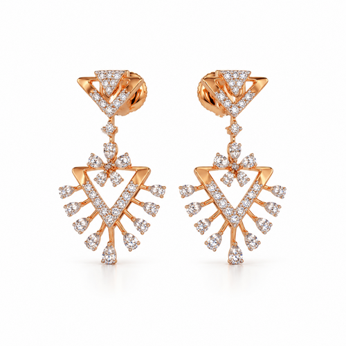 Aura Drizzle 14KT Gold Diamond Drop Earrings
