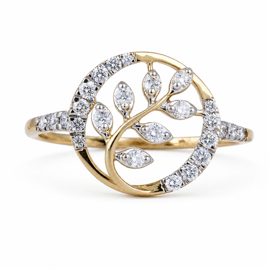 Aurelia Vine 14KT Gold Diamond Ring