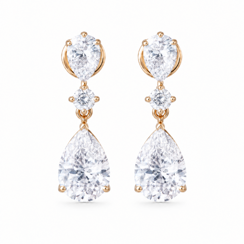 Ava 14KT Lab Grown Diamond Drop Earrings