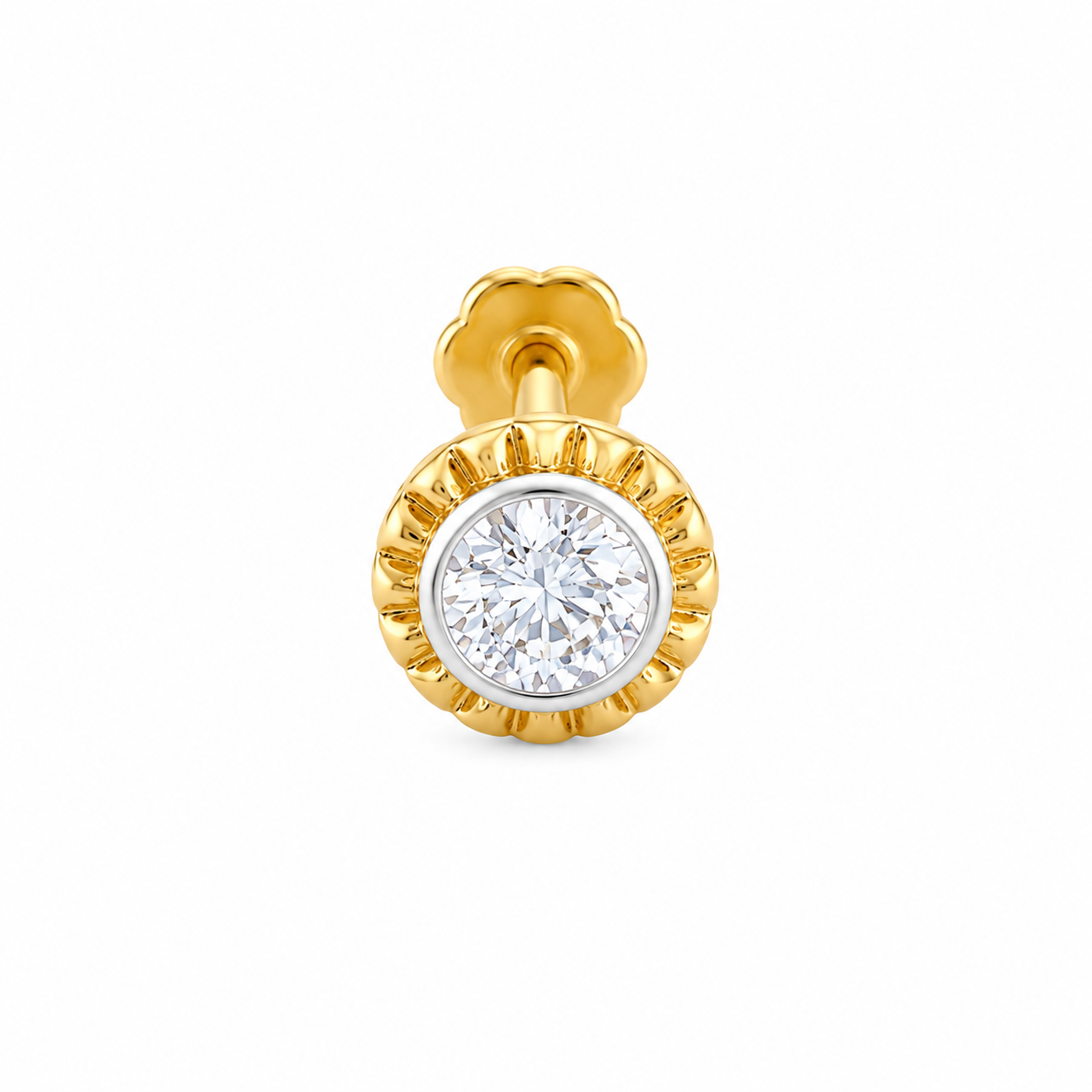 Axis Dot 18KT Gold Diamond Nose Pin