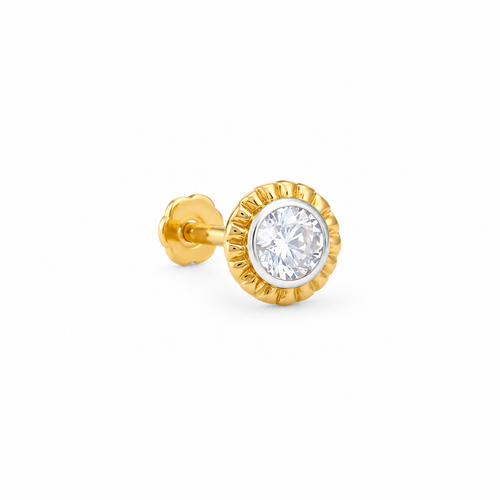 Axis Dot 18KT Gold Diamond Nose Pin