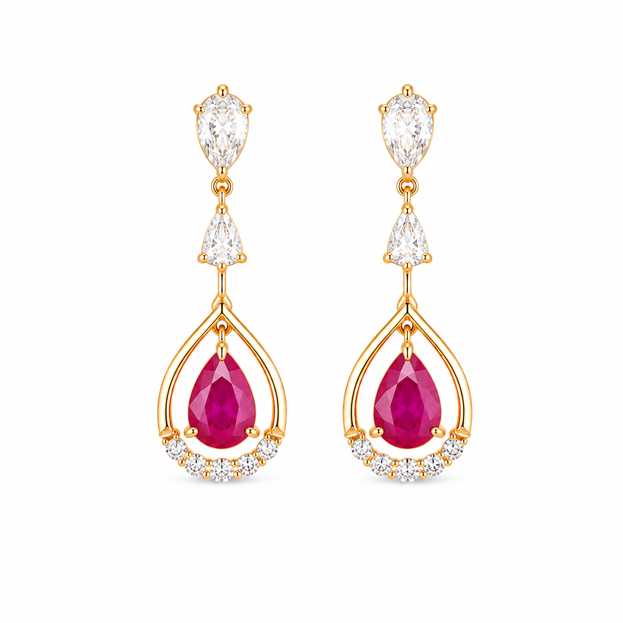 Azure 14KT Gold Diamond Drop Earrings