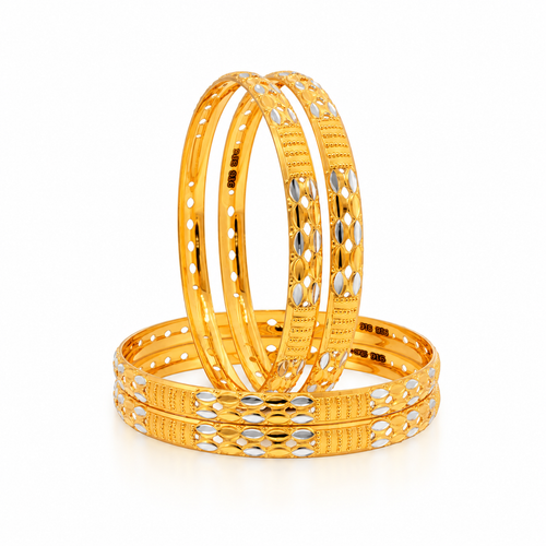 Kumudika 22KT Gold Dual Tone Bangles