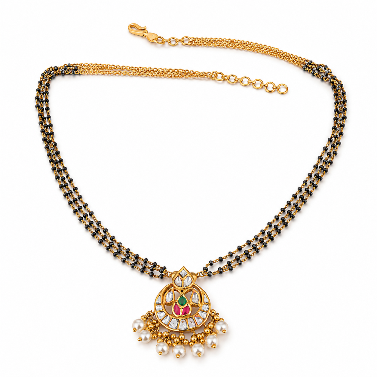 Bandhan 22KT Gold Kundan Mangalsutra