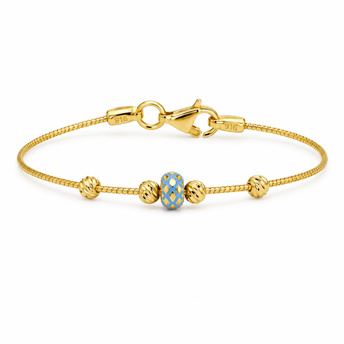 Beaded 22KT Gold Kada