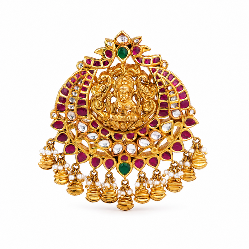 Bhagya Lakshmi 22KT Gold Antique Pendant