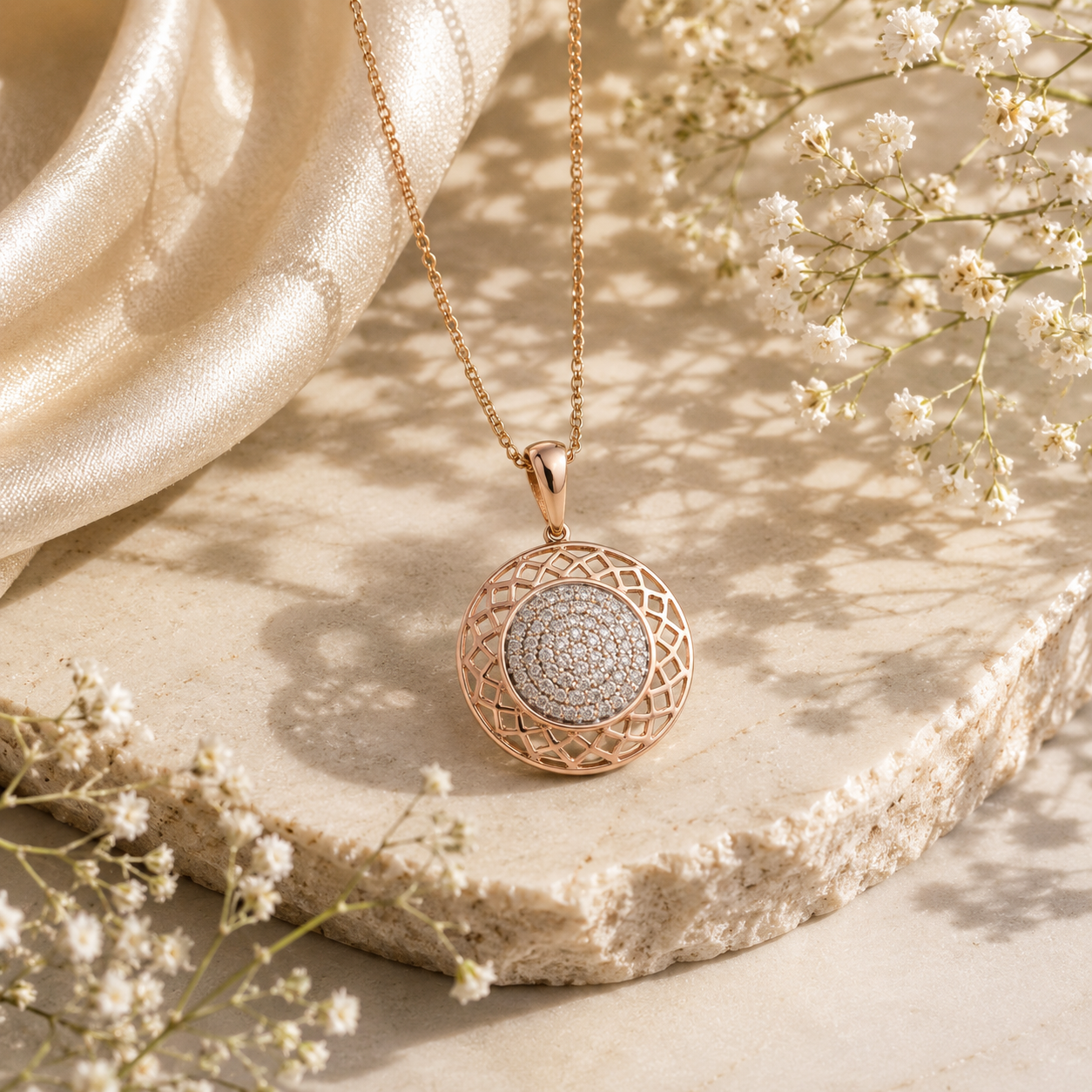 Bloom Shine 18KT Gold Diamond Pendant