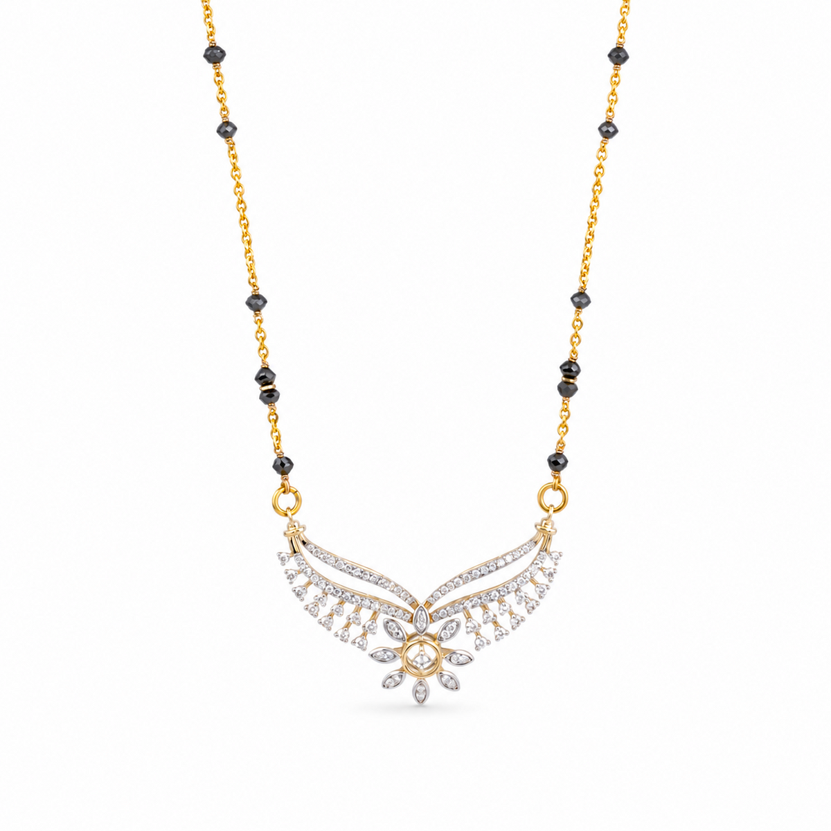 Blooming Bliss 14KT Lab Grown Diamond Mangalsutra