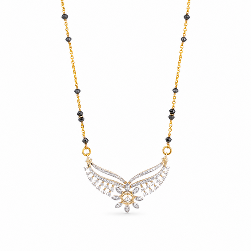 Blooming Bliss 14KT Lab Grown Diamond Mangalsutra