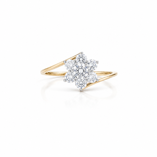 Blossom 14KT Gold Lab Grown Diamond Cluster Ring