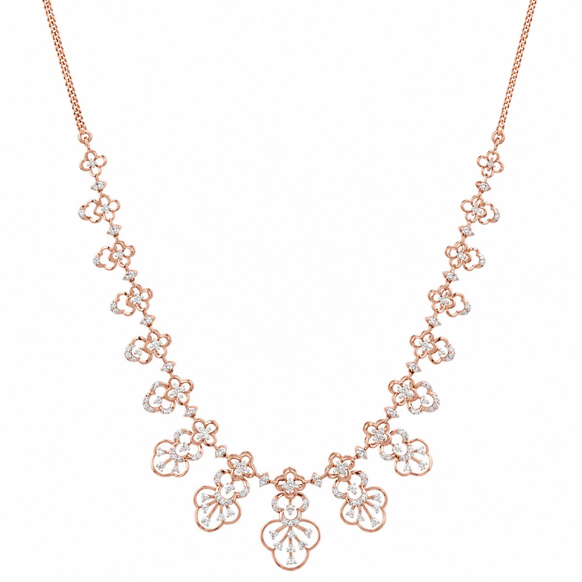 Blossom Whisper 14KT Gold Diamond Necklace