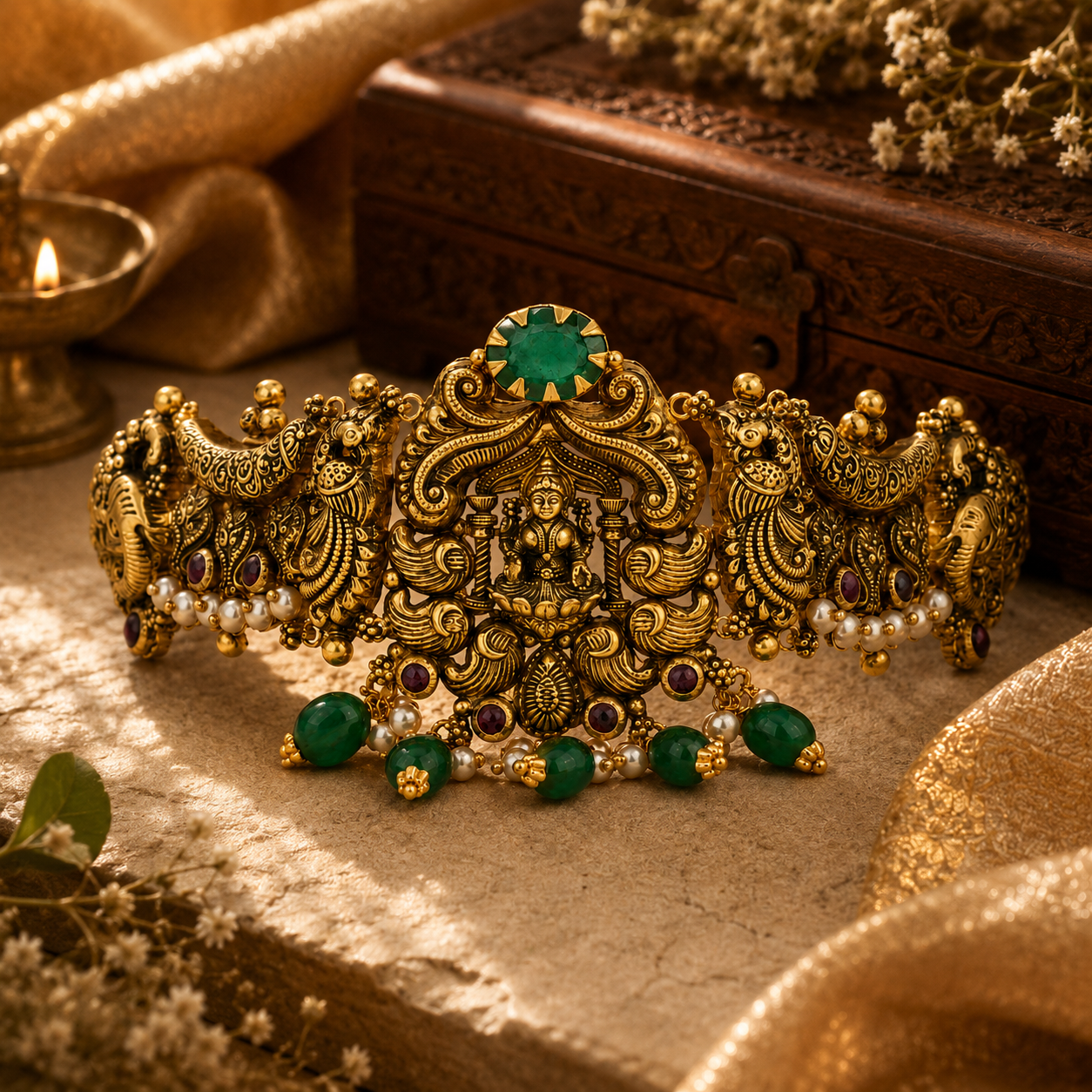 Bountiful Lakshmi 22KT Gold Bajuband