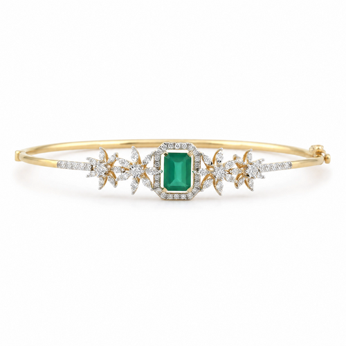 Cascading Tessera 14KT Gold Diamond Kada