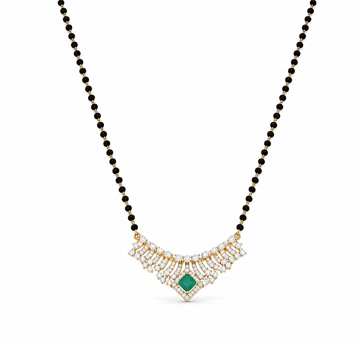 Cascading Tessera 14KT Gold Diamond Mangalsutra