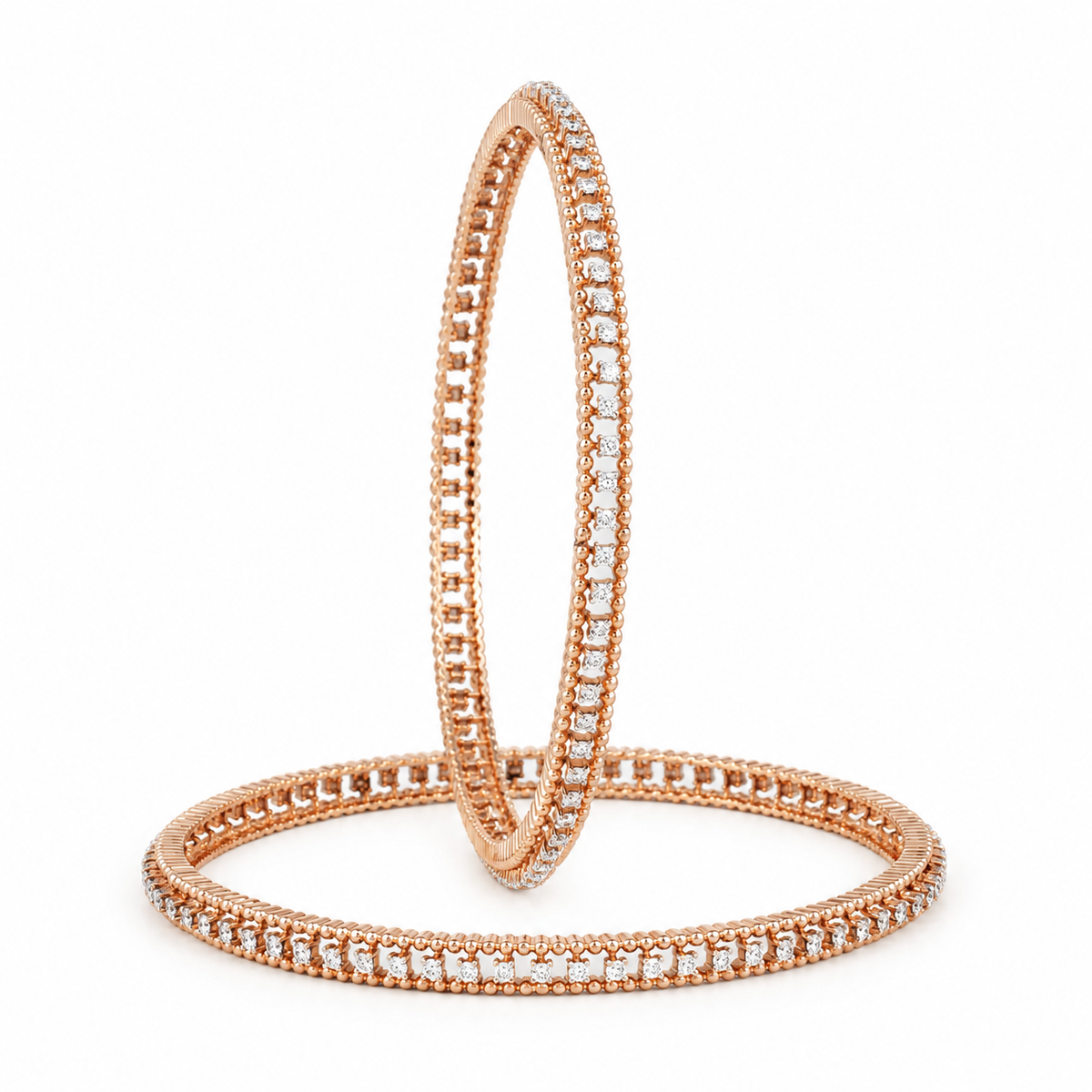 Celeste Twin 18KT Gold Diamond Bangles