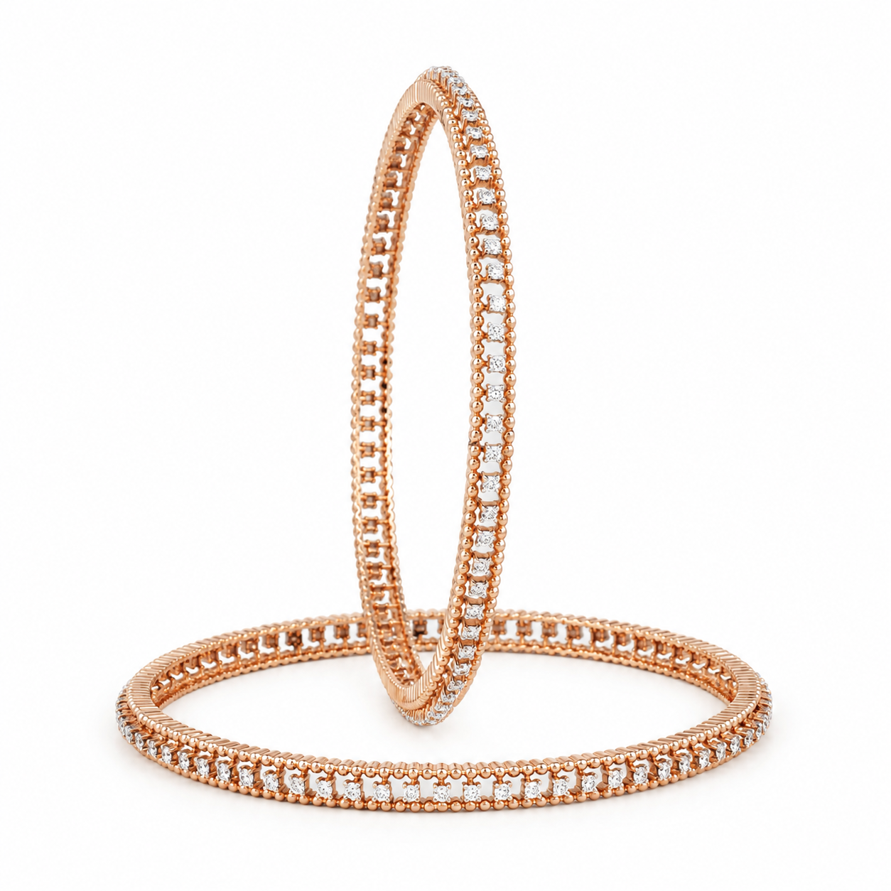 Celeste Twin 18KT Gold Diamond Bangles
