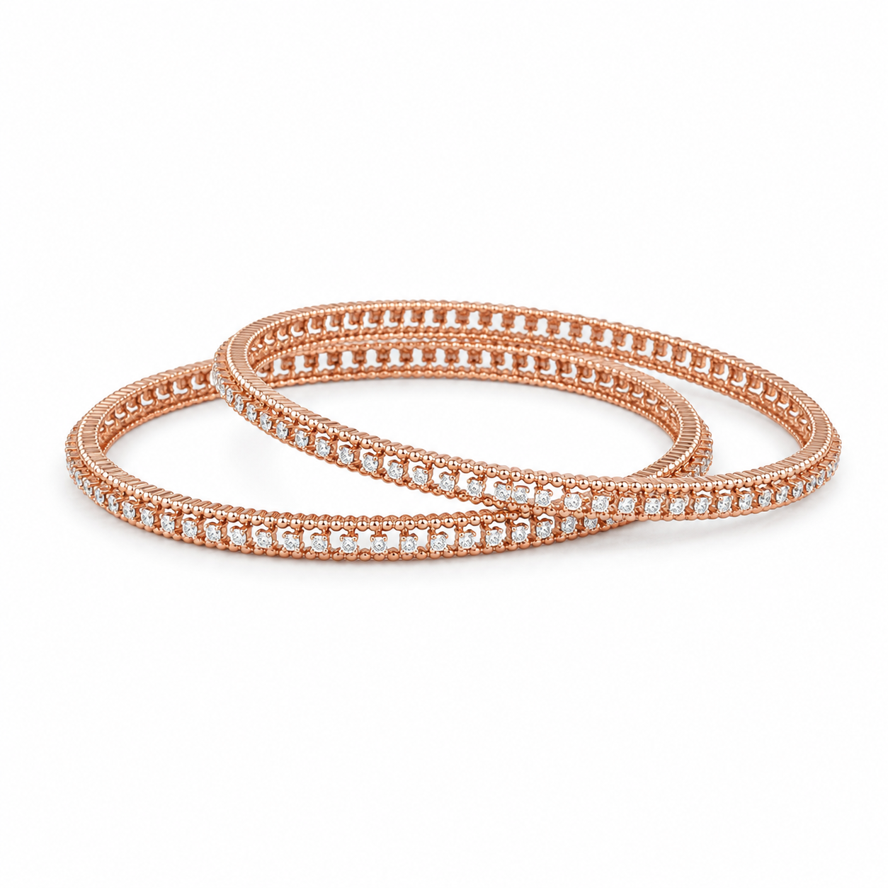 Celeste Twin 18KT Gold Diamond Bangles