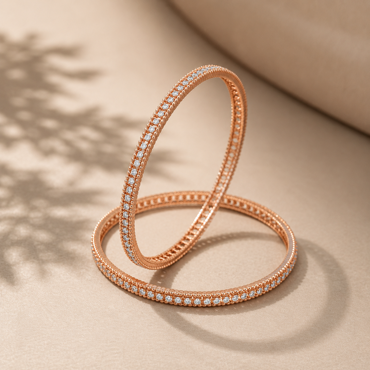 Celeste Twin 18KT Gold Diamond Bangles