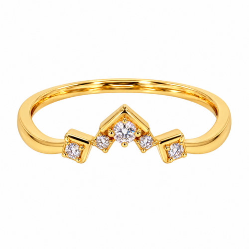 Charming 14KT Gold Lab Grown Diamond Vanki Ring
