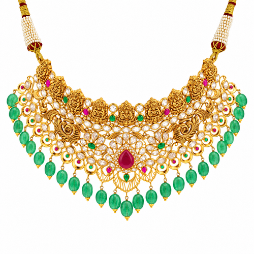 Charulata 22KT Gold Temple Choker