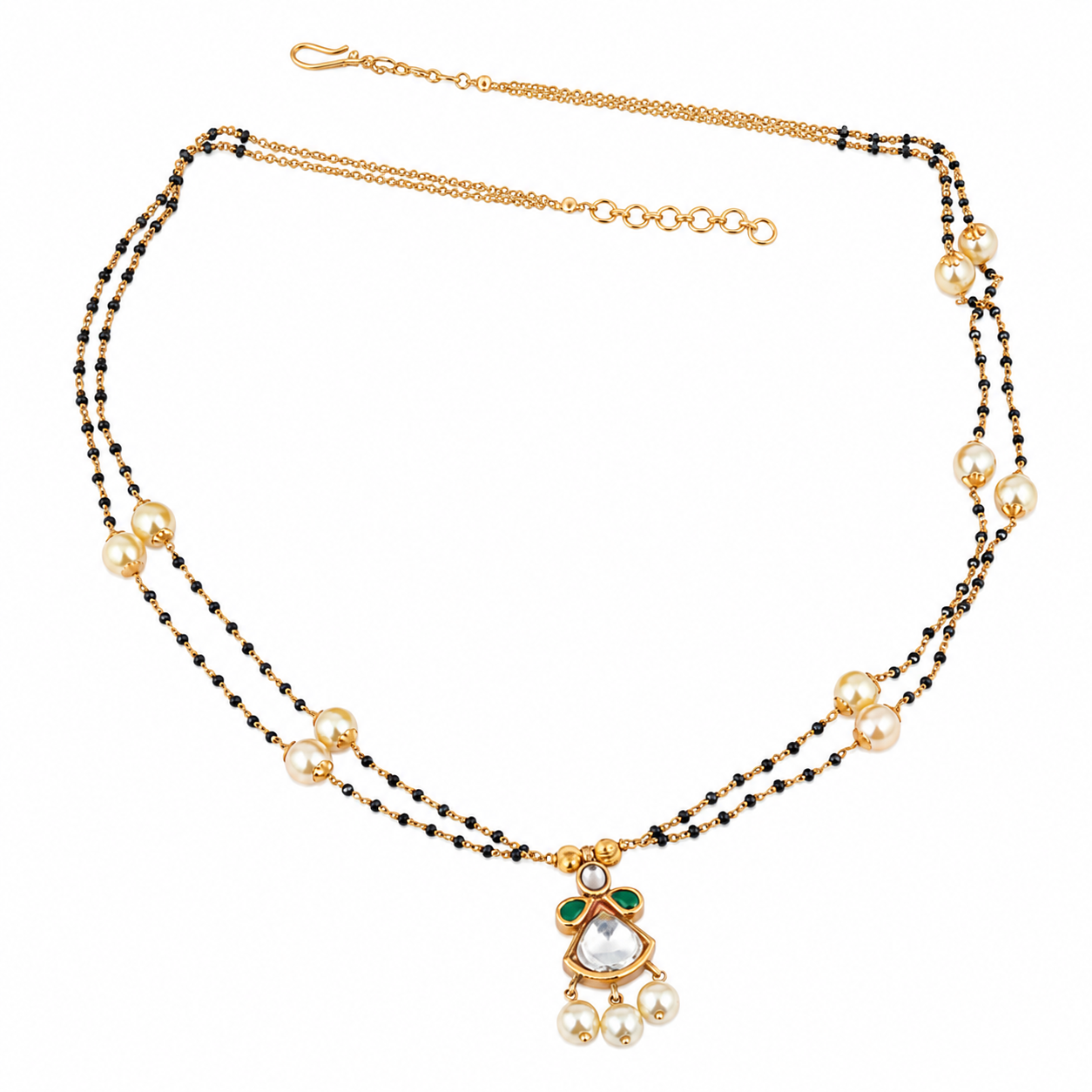 Charumati 22KT Gold Kundan Mangalsutra