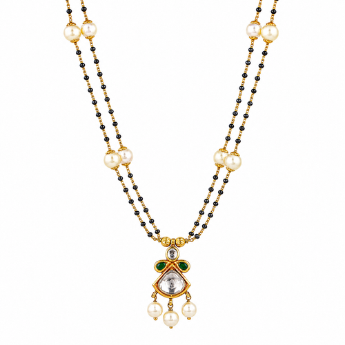 Charumati 22KT Gold Kundan Mangalsutra