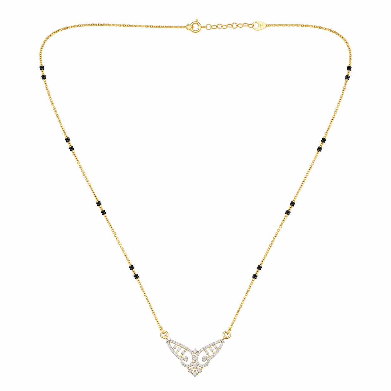 Butterfly 18KT Gold Diamond Mangalsutra