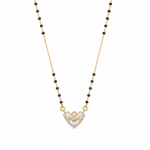 Sunburst 18KT Gold Diamond Mangalsutra