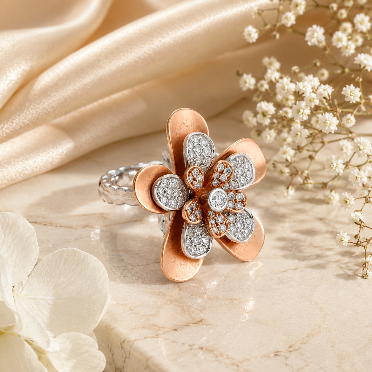 Nature's Bloom 18KT Gold Diamond Ring