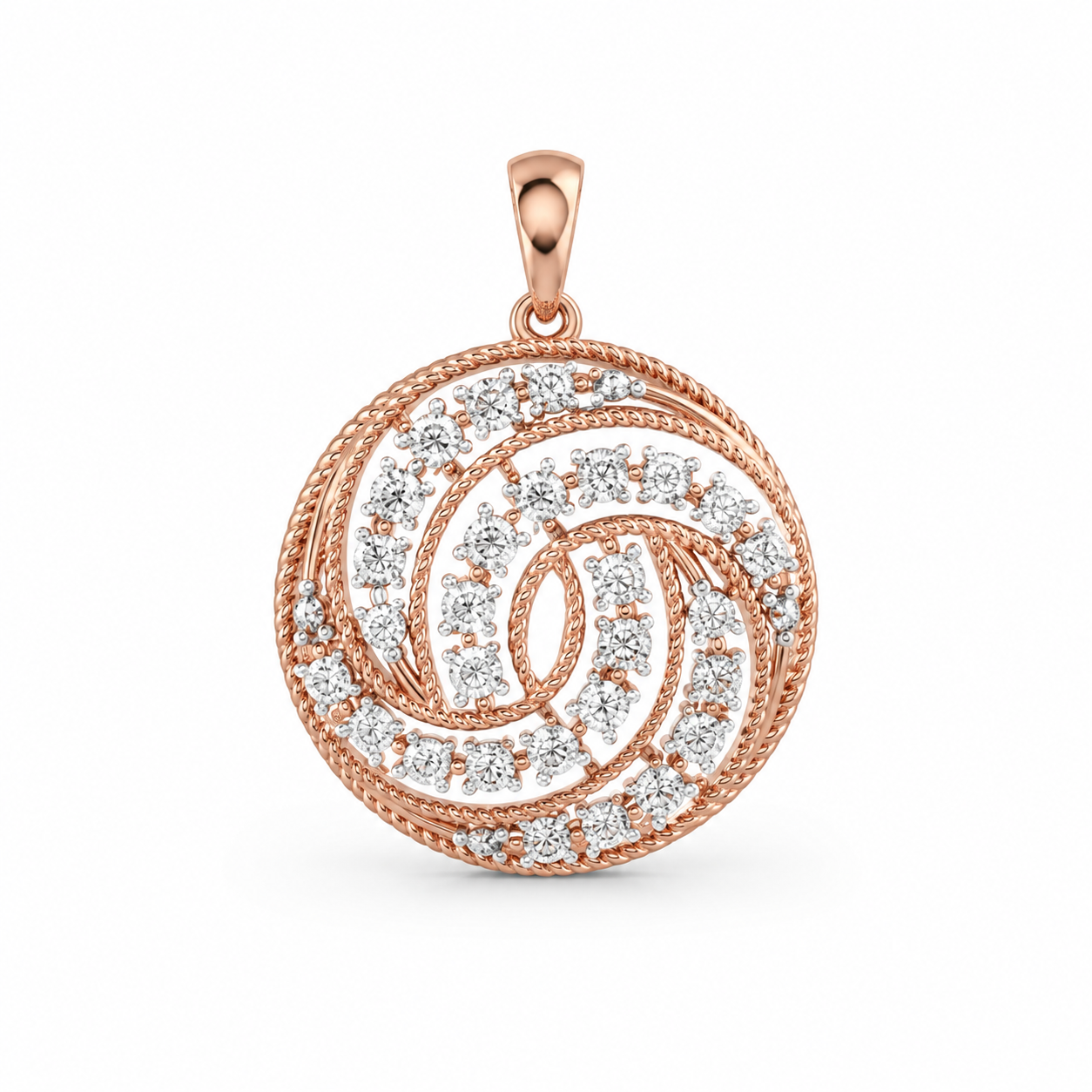 Cosmic Swirl 18KT Gold Diamond Pendant