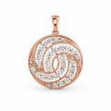 Cosmic Swirl 18KT Gold Diamond Pendant