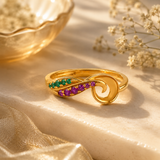 Cresting Swirl 22KT Gold Ring