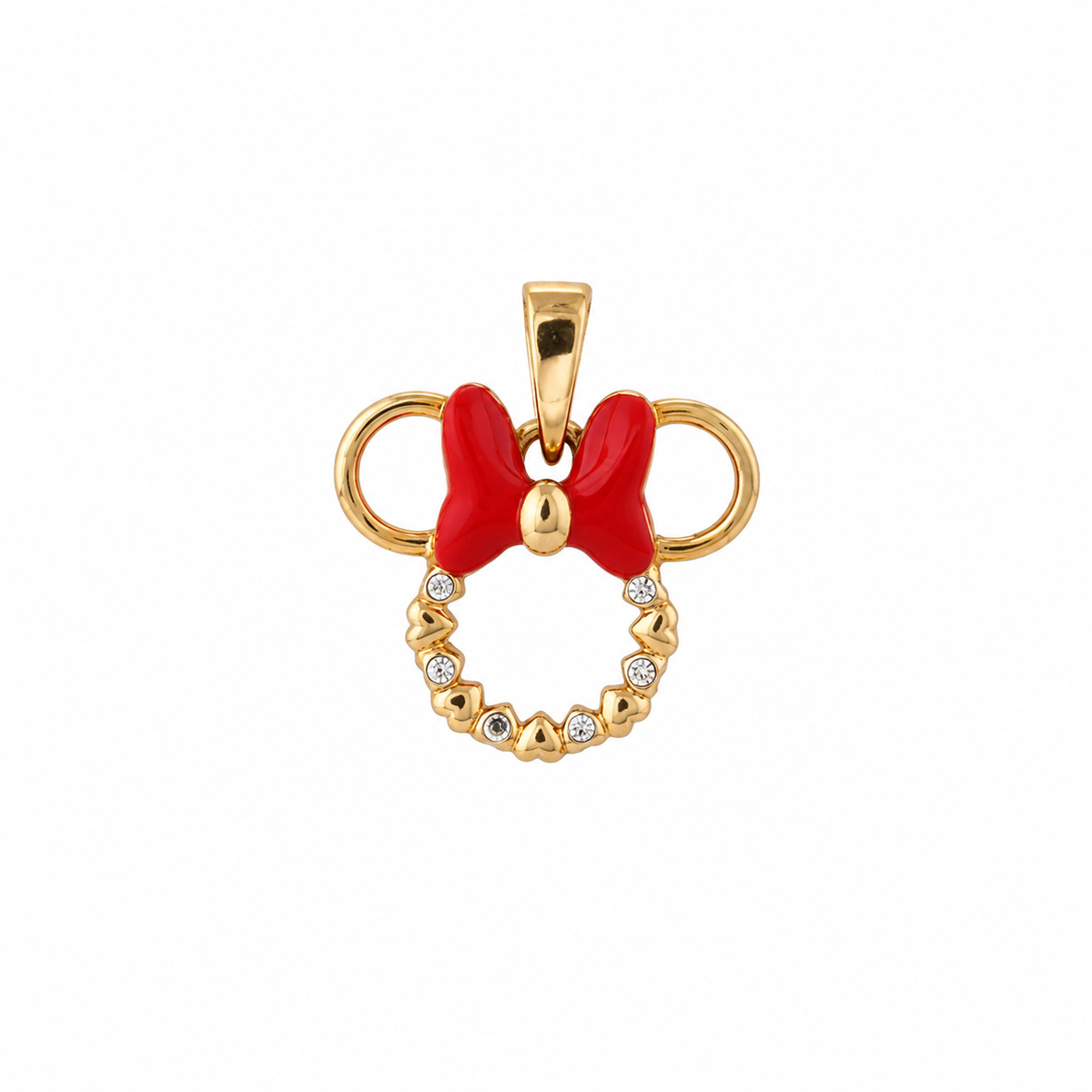 Cute Minnie 18KT Gold Pendant For Kids