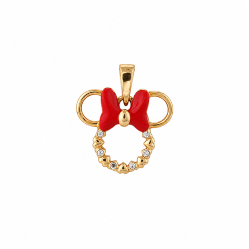 Cute Minnie 18KT Gold Pendant For Kids