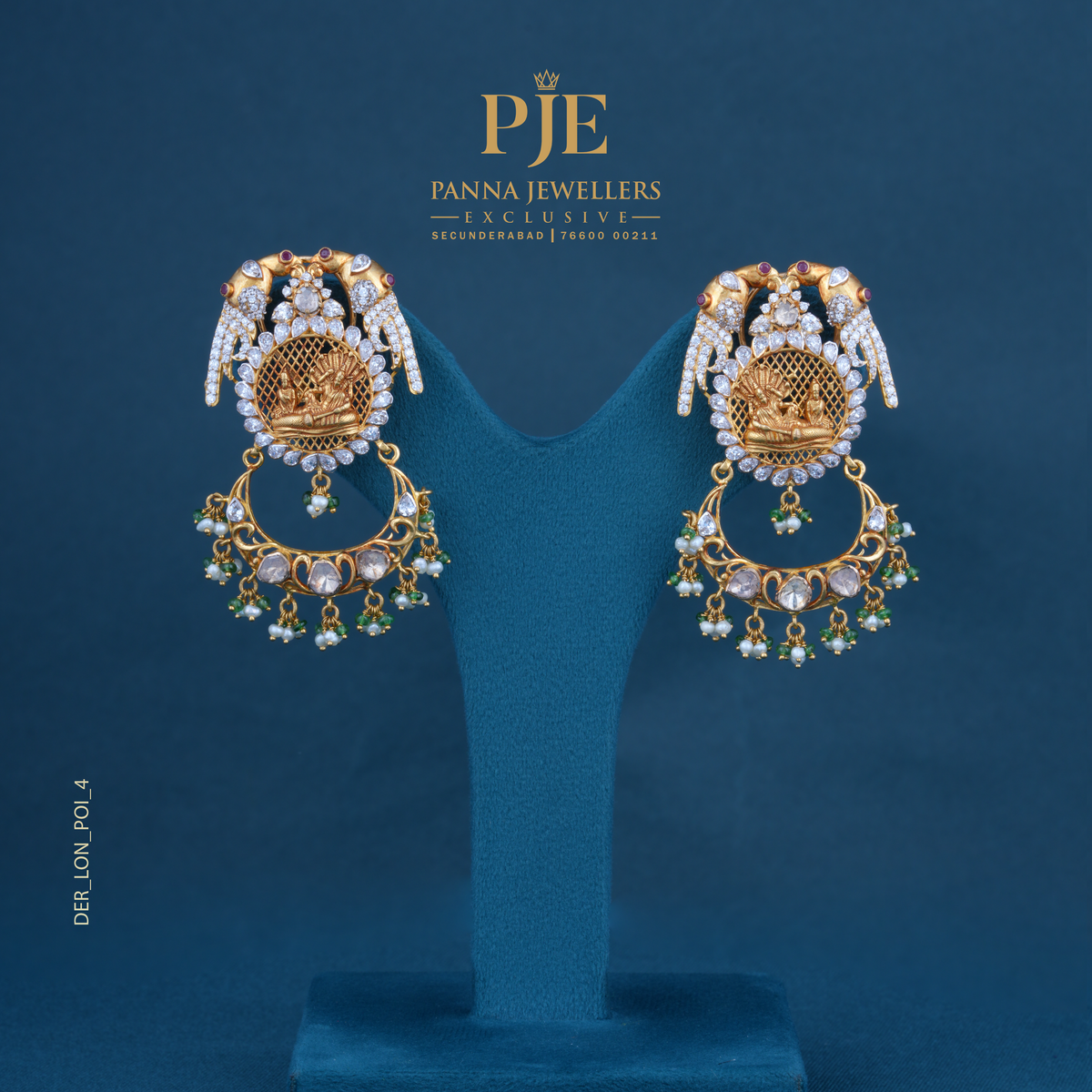 Divine 22KT Gold Diamond Drop Earrings