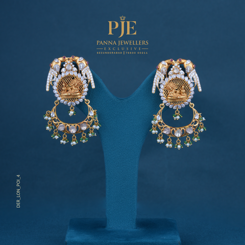 Divine 22KT Gold Diamond Drop Earrings