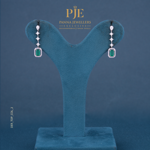 Meher 14KT Gold Diamond Drop Earrings