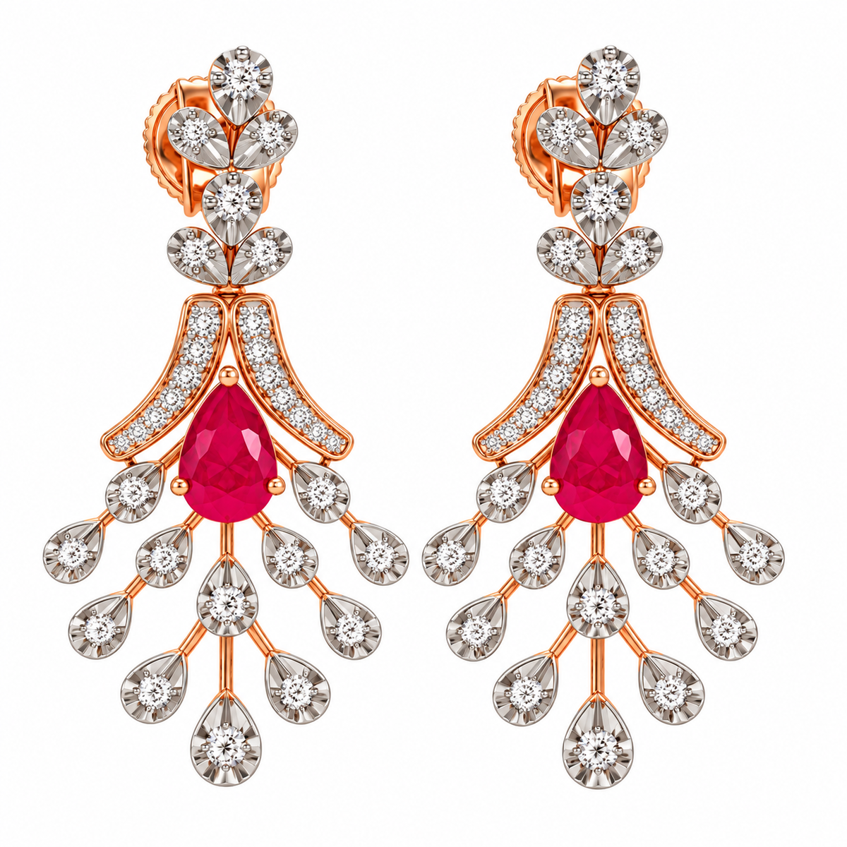 Alina 14KT Gold Diamond Drop Earrings
