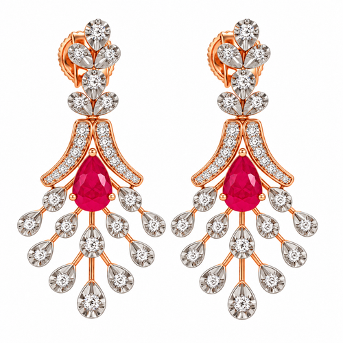 Alina 14KT Gold Diamond Drop Earrings