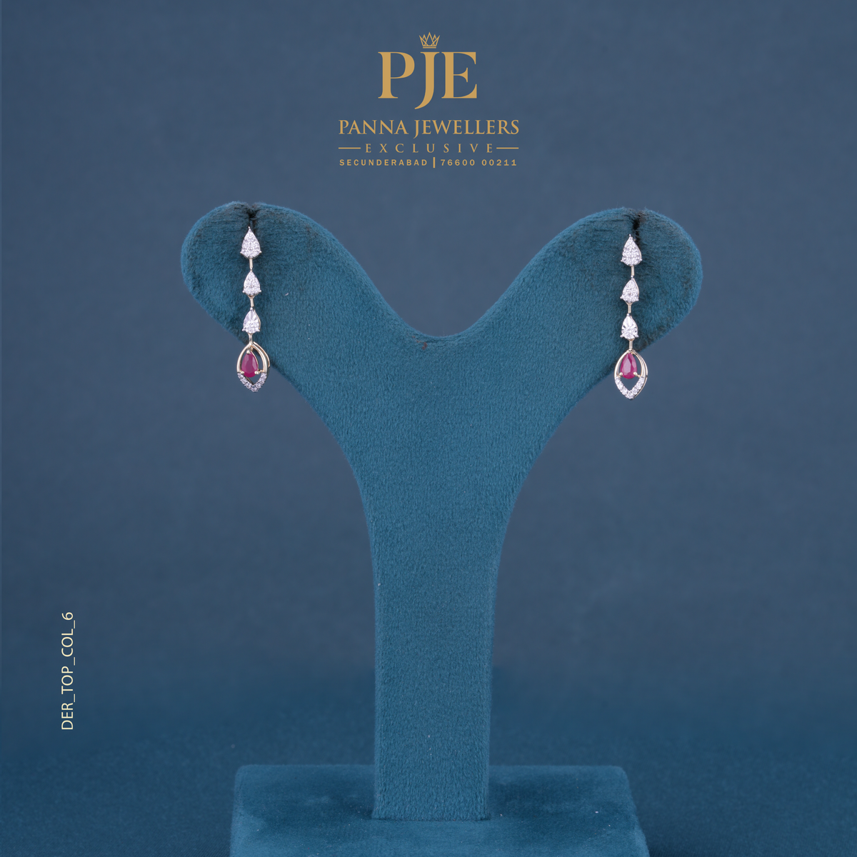 Vanya 14KT Gold Diamond Drop Earrings