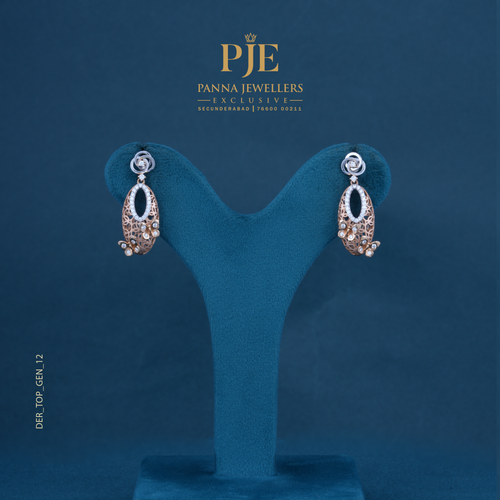 Butterfly Cage 18KT Gold Diamond Dangle Earrings