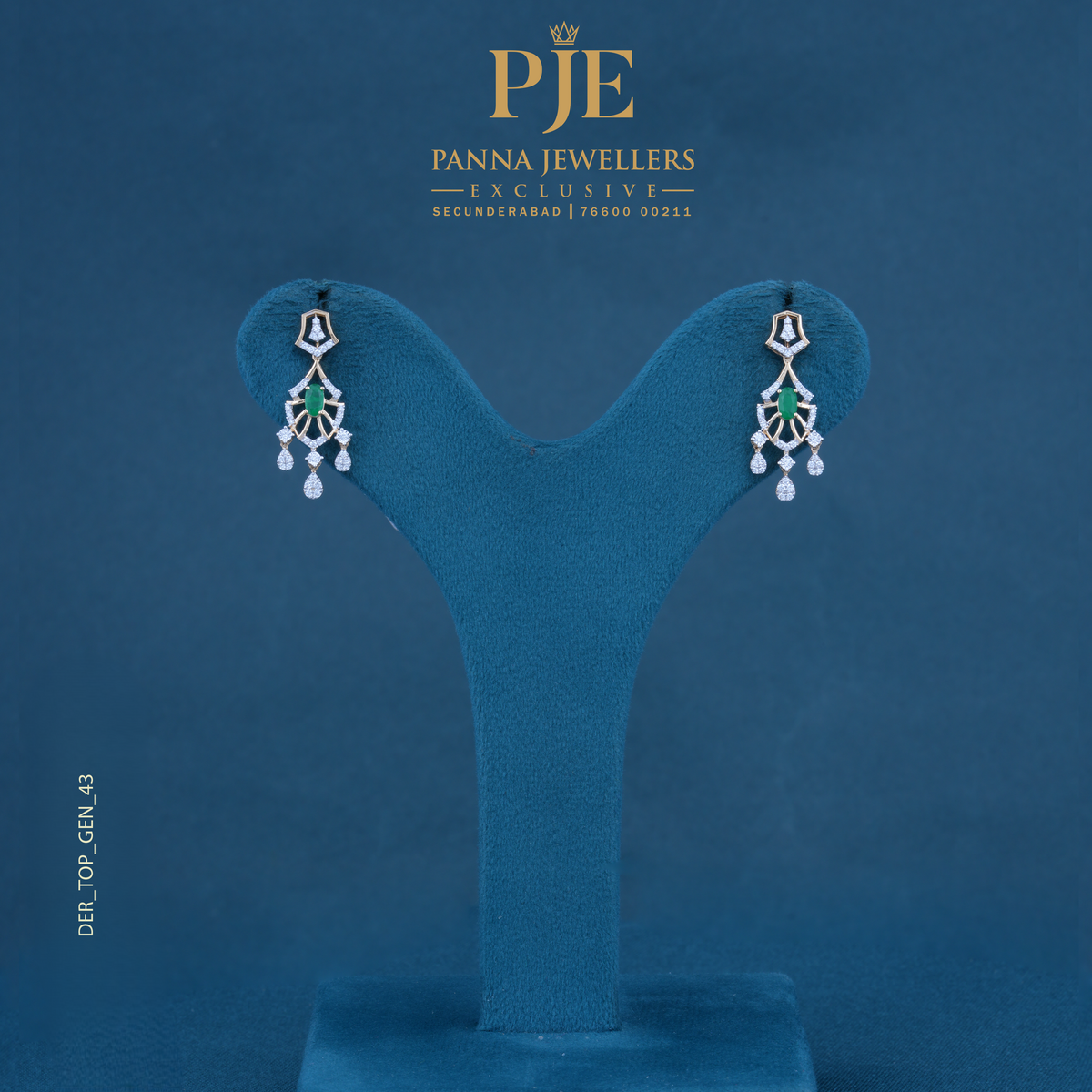Regal 18KT Gold Diamond Drop Earrings