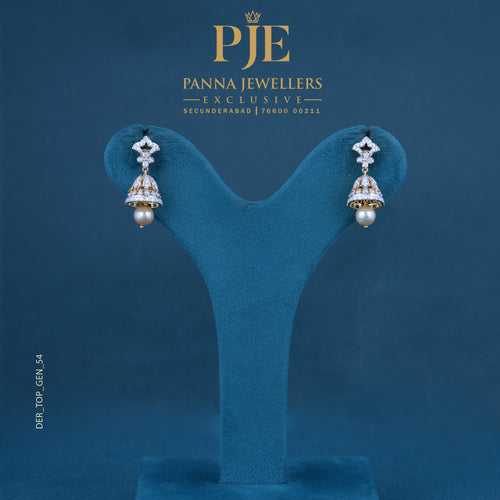 Ruhani 18KT Gold Diamond Drop Earrings