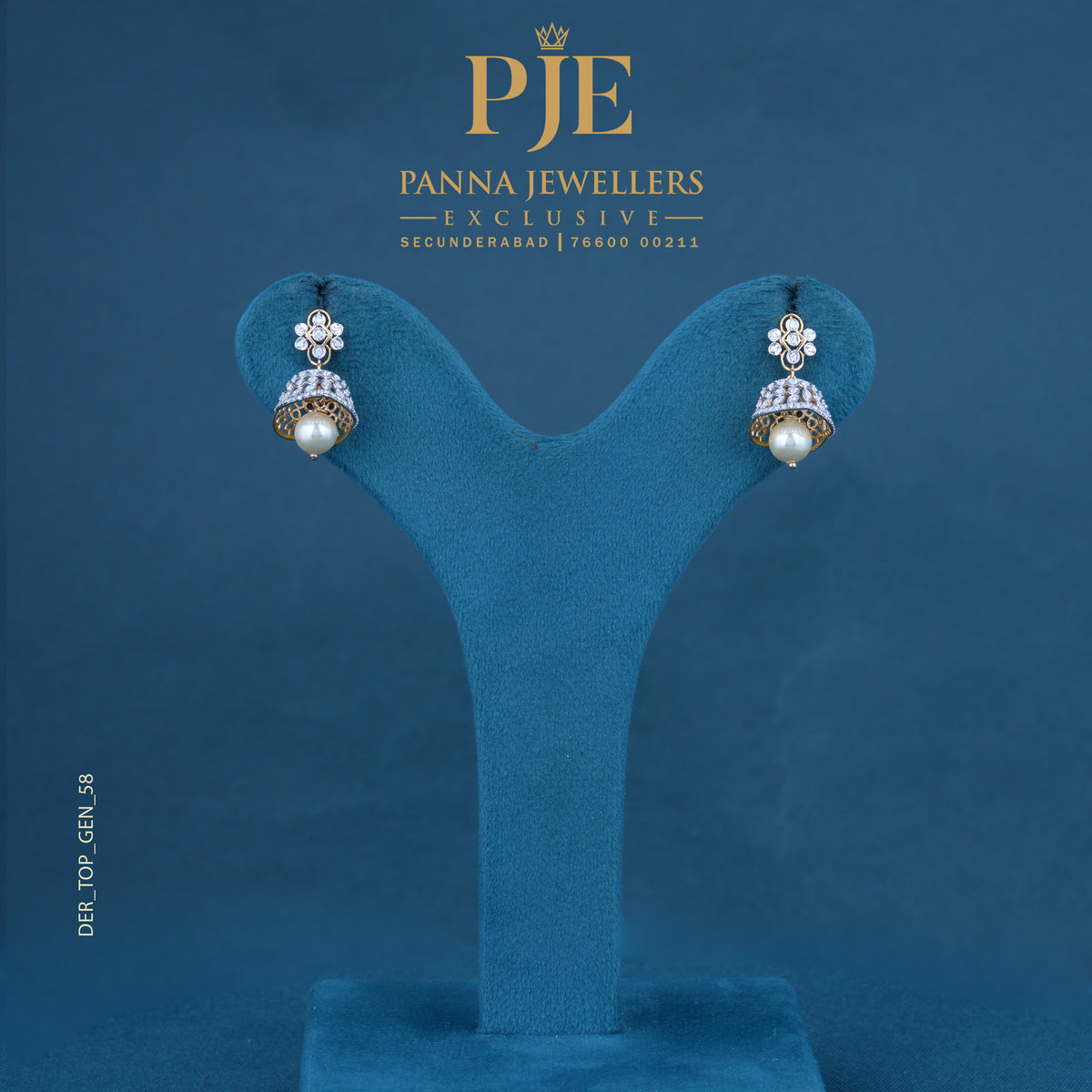 Royal Bloom 18KT Gold Diamond Drop Earrings