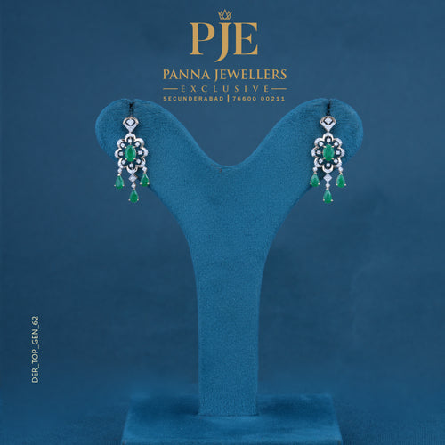 Lustre Flow 18KT Gold Diamond Drop Earrings