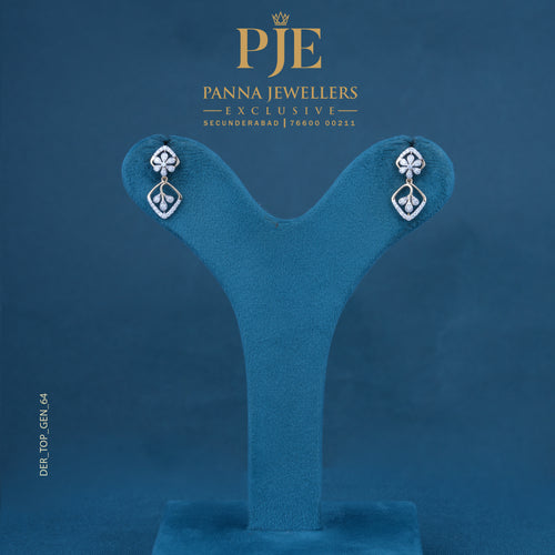 Pristine Spark 18KT Gold Diamond Drop Earrings